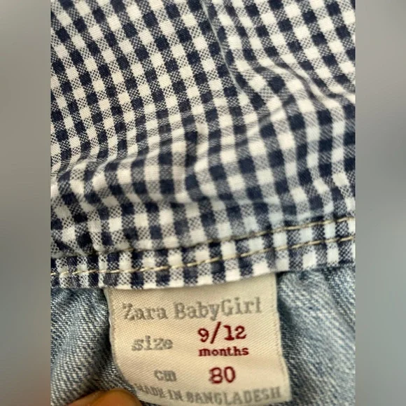 Zara Blue Denim Skirtall 9-12 Months - Picture 3 of 3